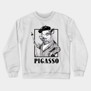 Pigasso: The Artistic Pig Crewneck Sweatshirt